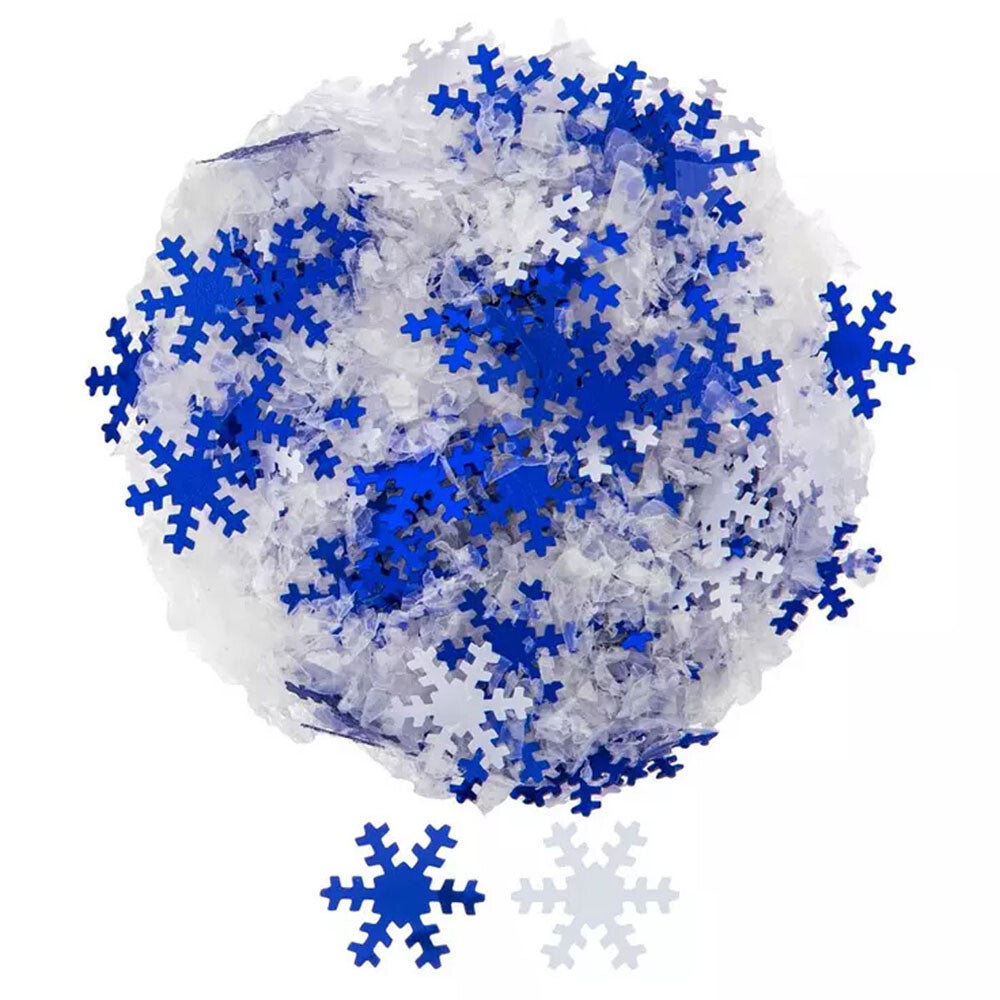HL  Christmas Craft Supply  - Blue and White Snowflake Globe Confetti