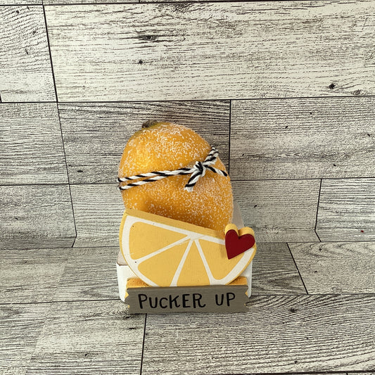 AGD Spring Decor - Summer Pucker Up Lemon Tier Tray Decor