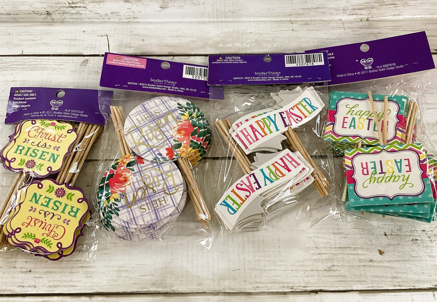 HL Easter Baking Supply - Various Standard Cupcake Picks 5 Sets