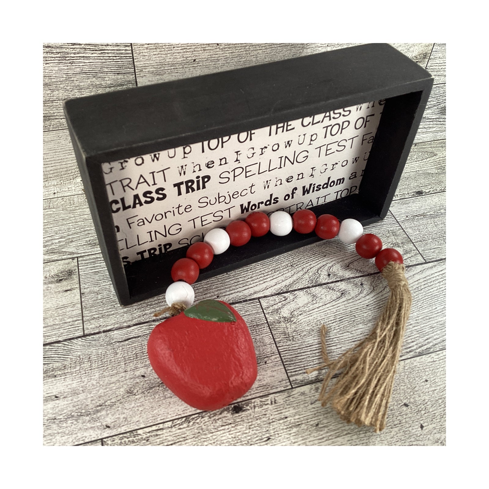 AGD Teacher Gift - Garland and Touch Lives Forever Box Sign 2pc