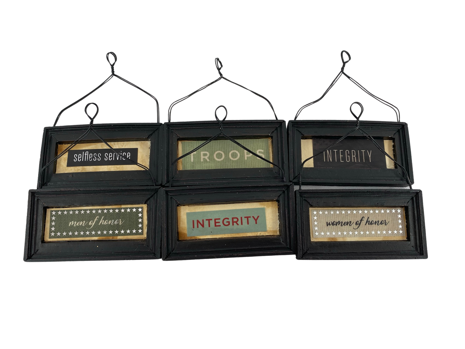 AGD Patriotic Decor - Soldier Veteran Memorial Day Small Ornaments 12pc