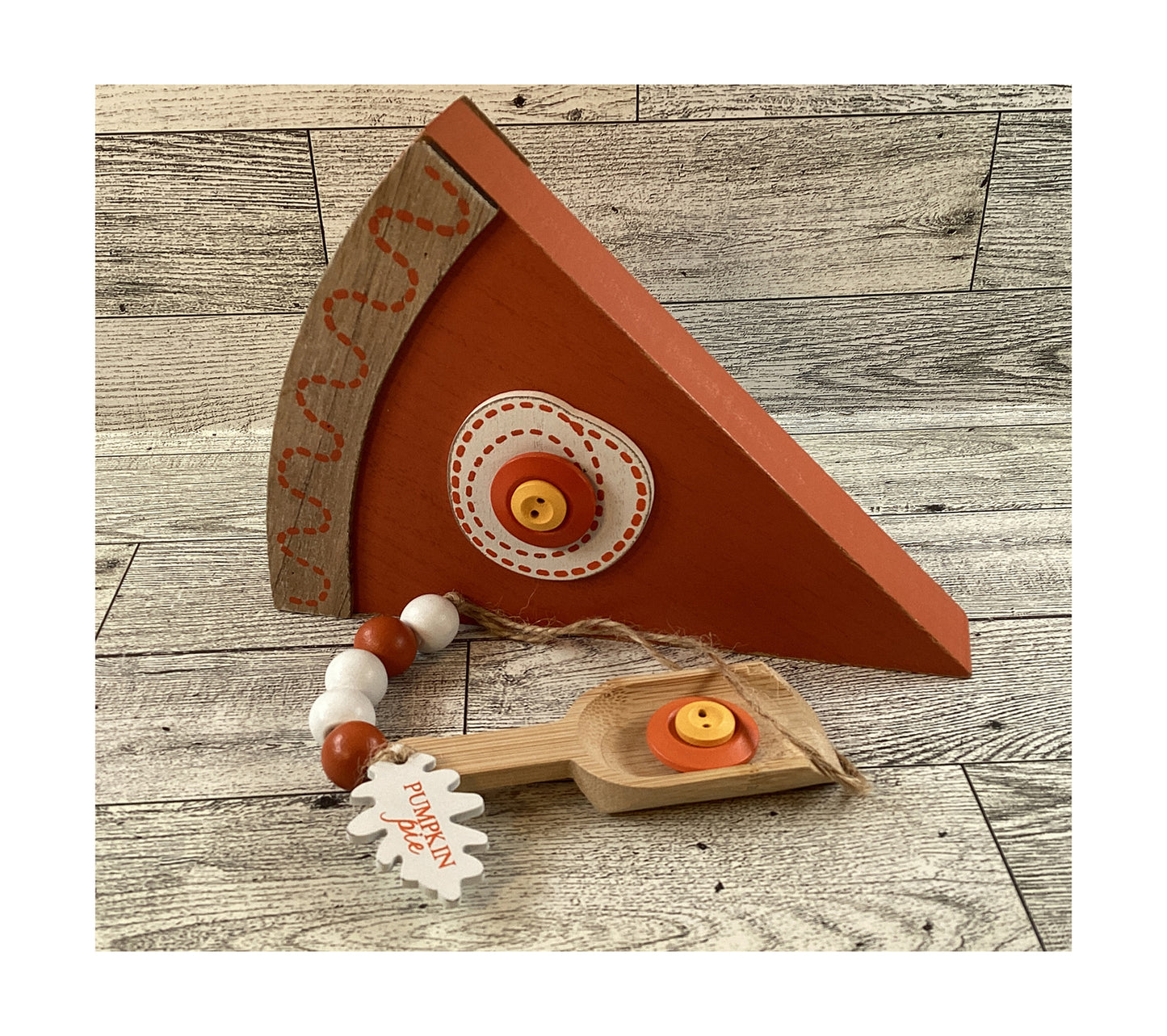 AGD Fall Decor - Pumpkin Pie Got Pie Tile Sign Spoon Garland 3pc Set