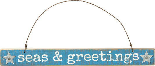 PBK Christmas Decor - Seas & Greetings Wood Ornament