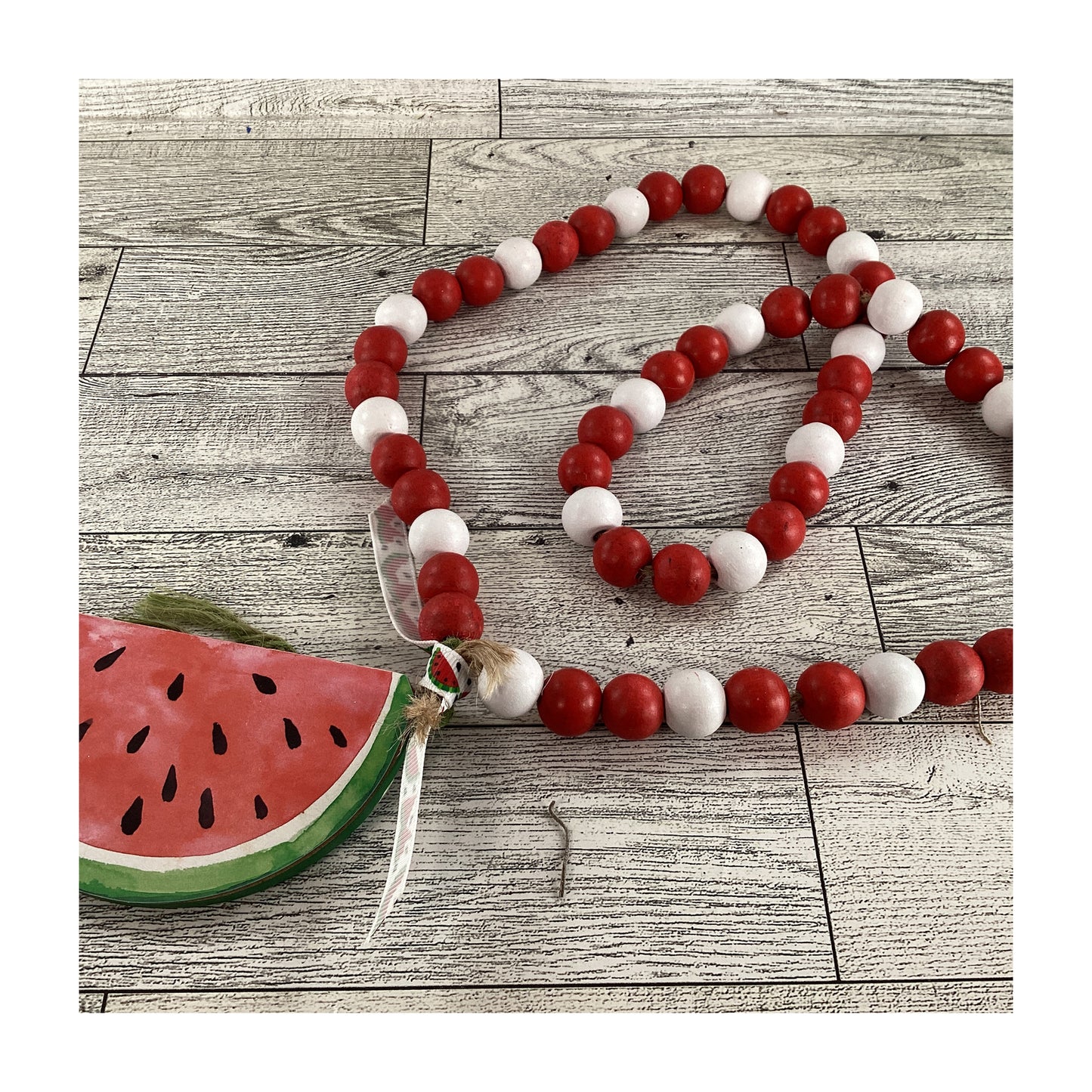 AGD Summer Decor - Watermelon Theme Tier Tray Decor 8pc Set