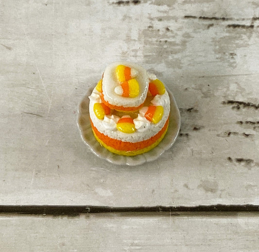 AGD Fall Decor - Miniature Candy Corn Harvest Cake Dessert Display