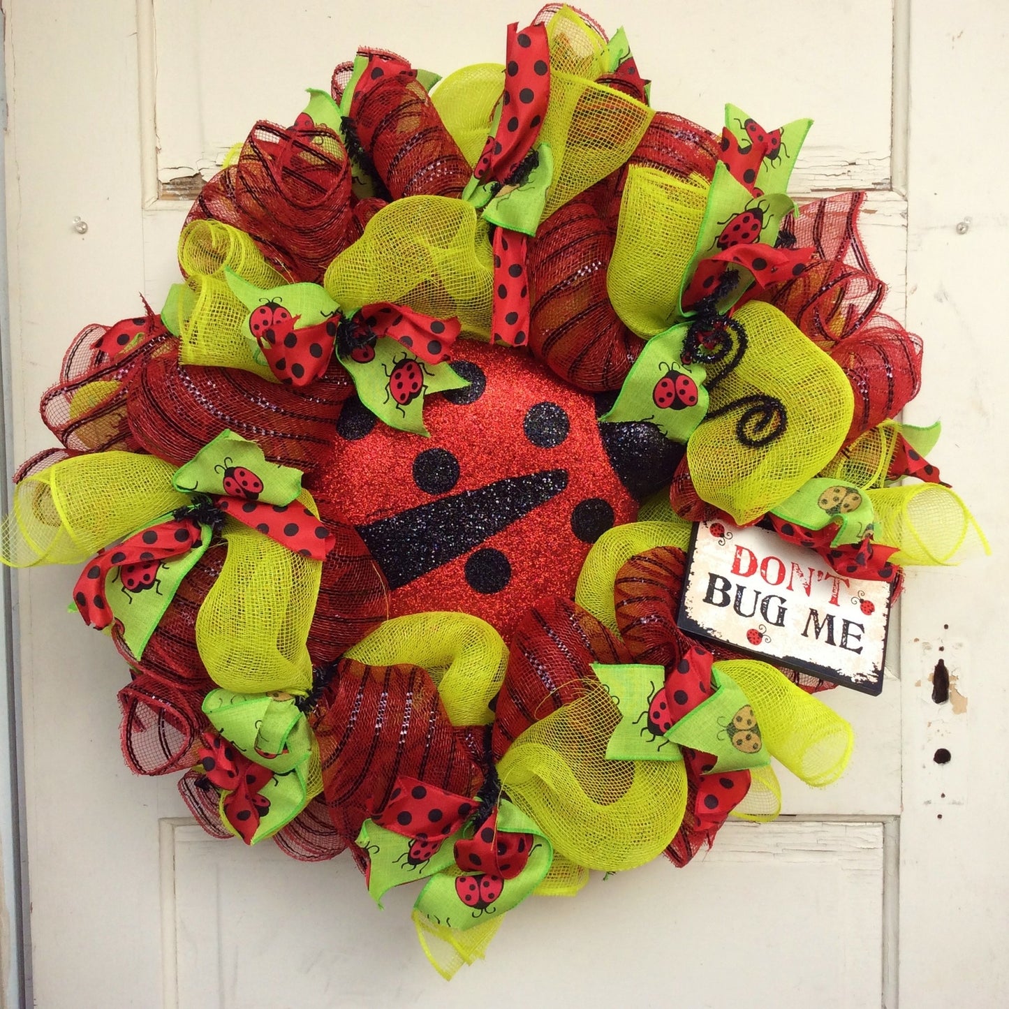 AGD Spring Summer Decor – Don’t Bug Me Lady Bug Theme Wreath