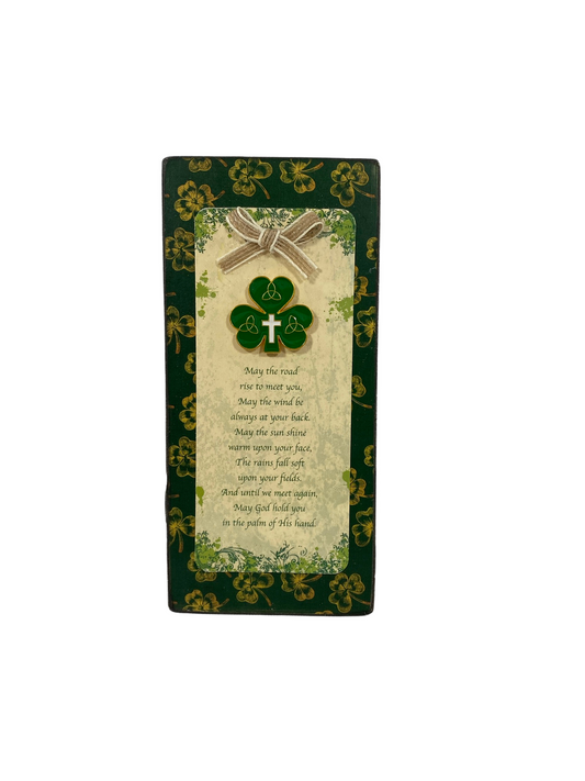 AGD St Patrick's Decor -  Irish Poem Proverb Prayer Prim Box Sign