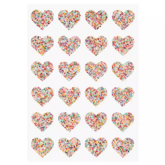 HL Valentines Craft Supply - Multi-Color Heart Stickers 24pc