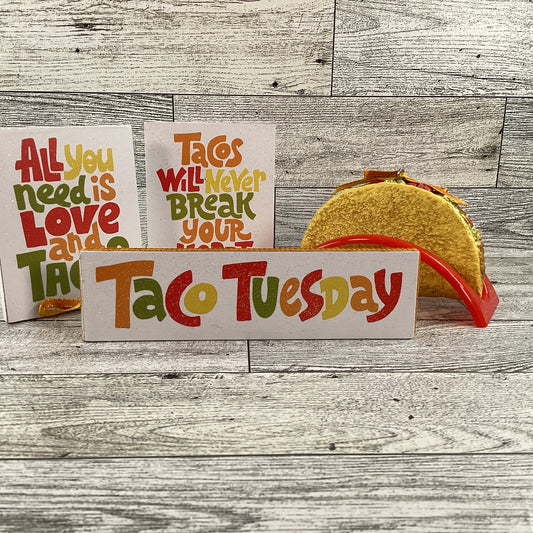 AGD Cinco De Mayo Decor - Taco Theme Tier Tray Decor 5pc Set