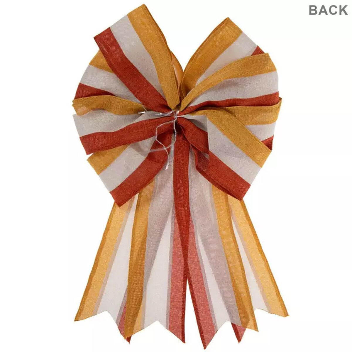 HL Fall Craft Supply - Pre-Made Rust Mustard Yellow Warm White Wreath Bow