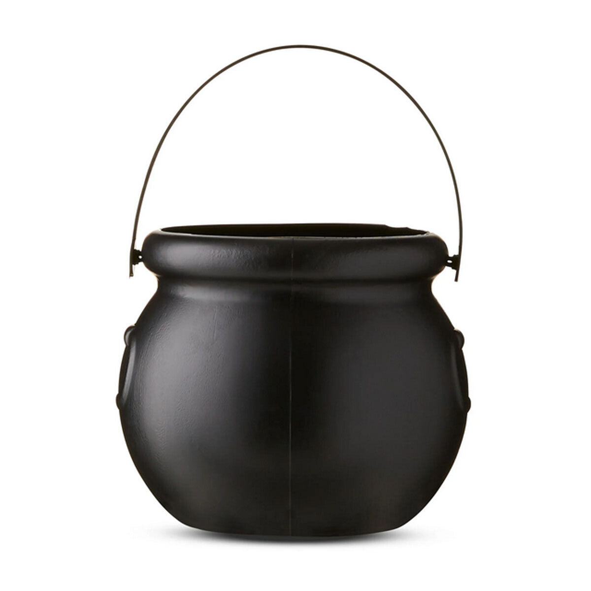 WM Halloween Supply  - Small Black Plastic Cauldron with Handle 5 inch