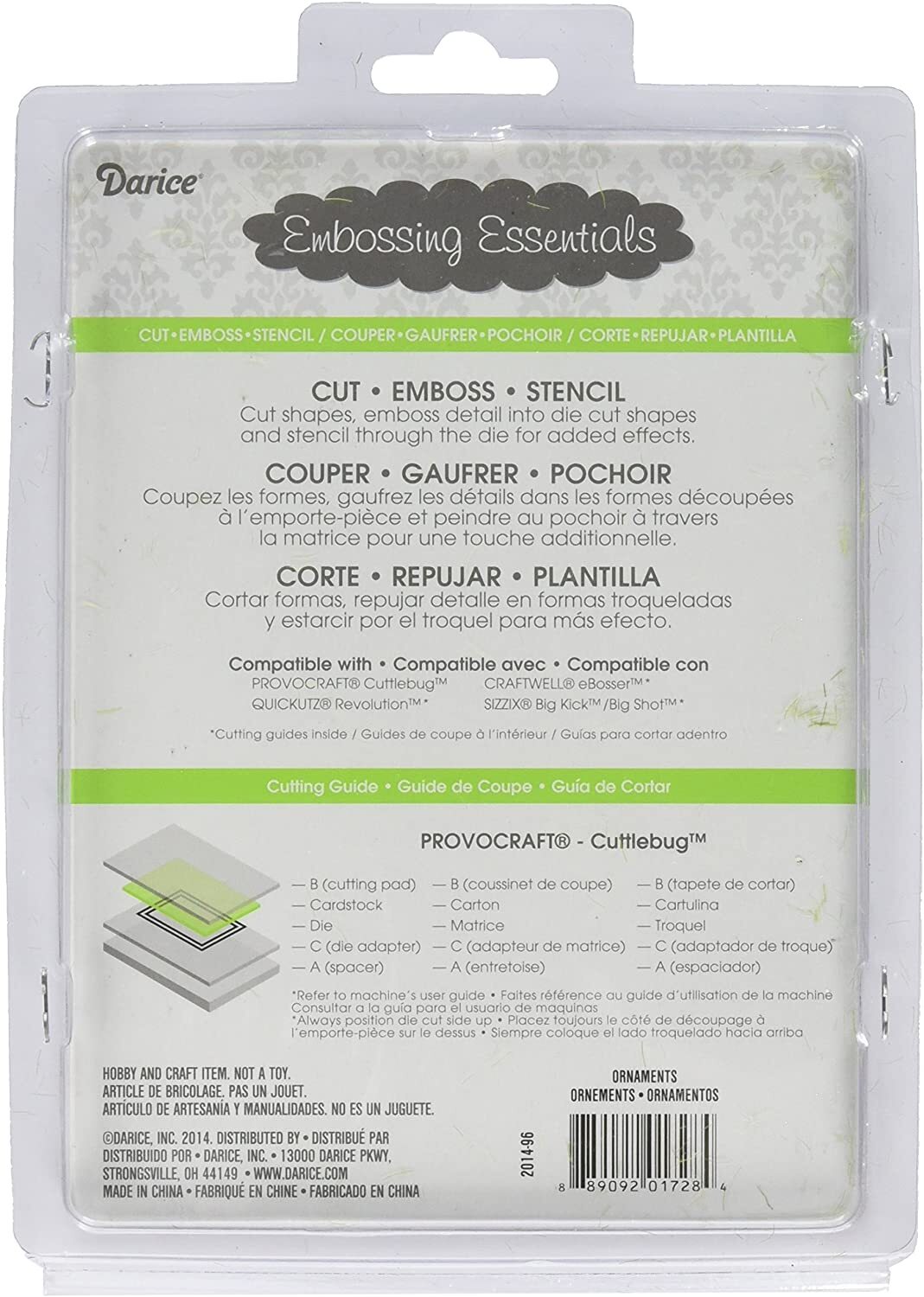 Darice Embossing Essentials Dies - Christmas Ornaments and Bulbs