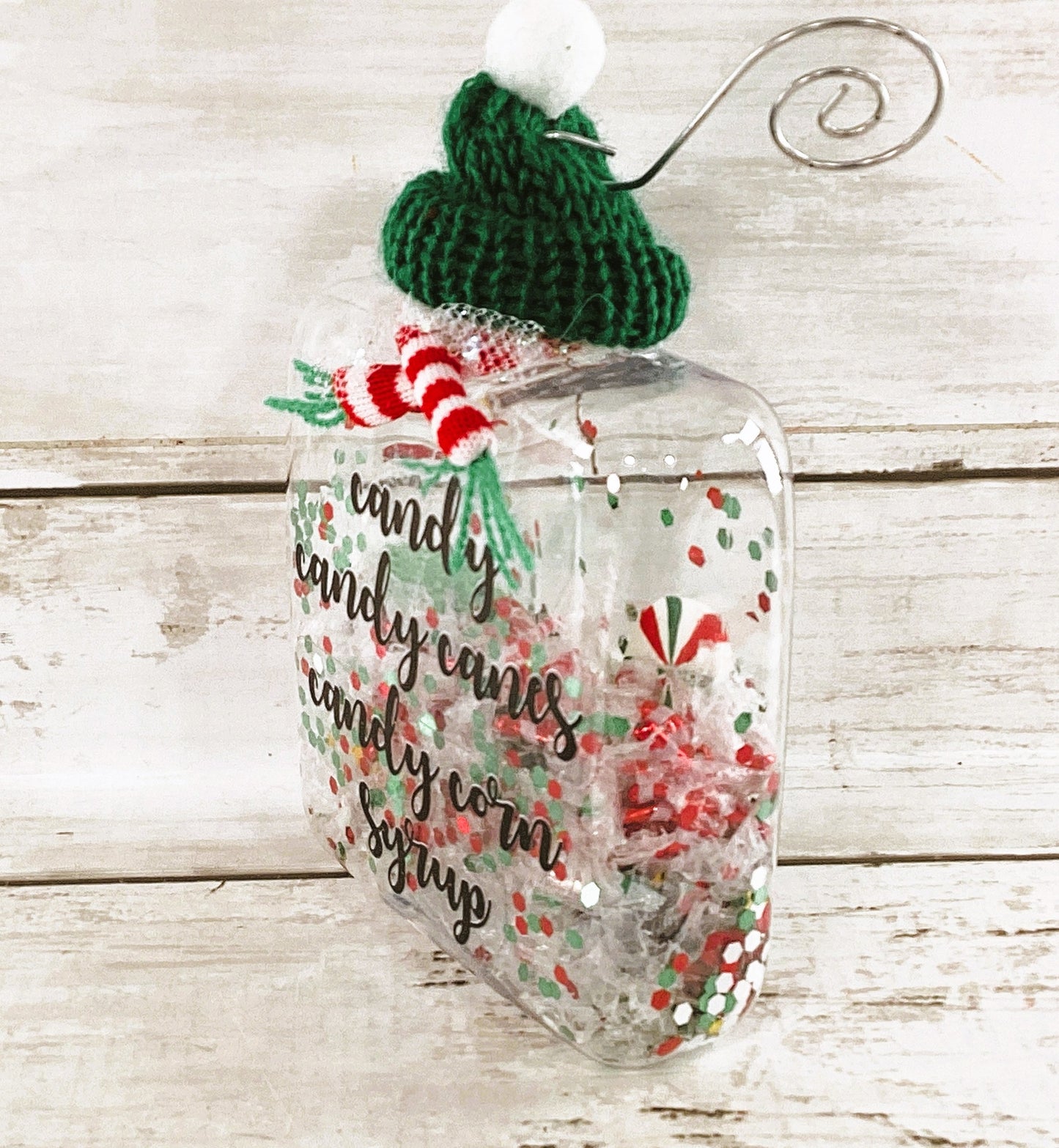 AGD Christmas Decor - Elf Candy Cane Corn Syrup Fillable Ornament
