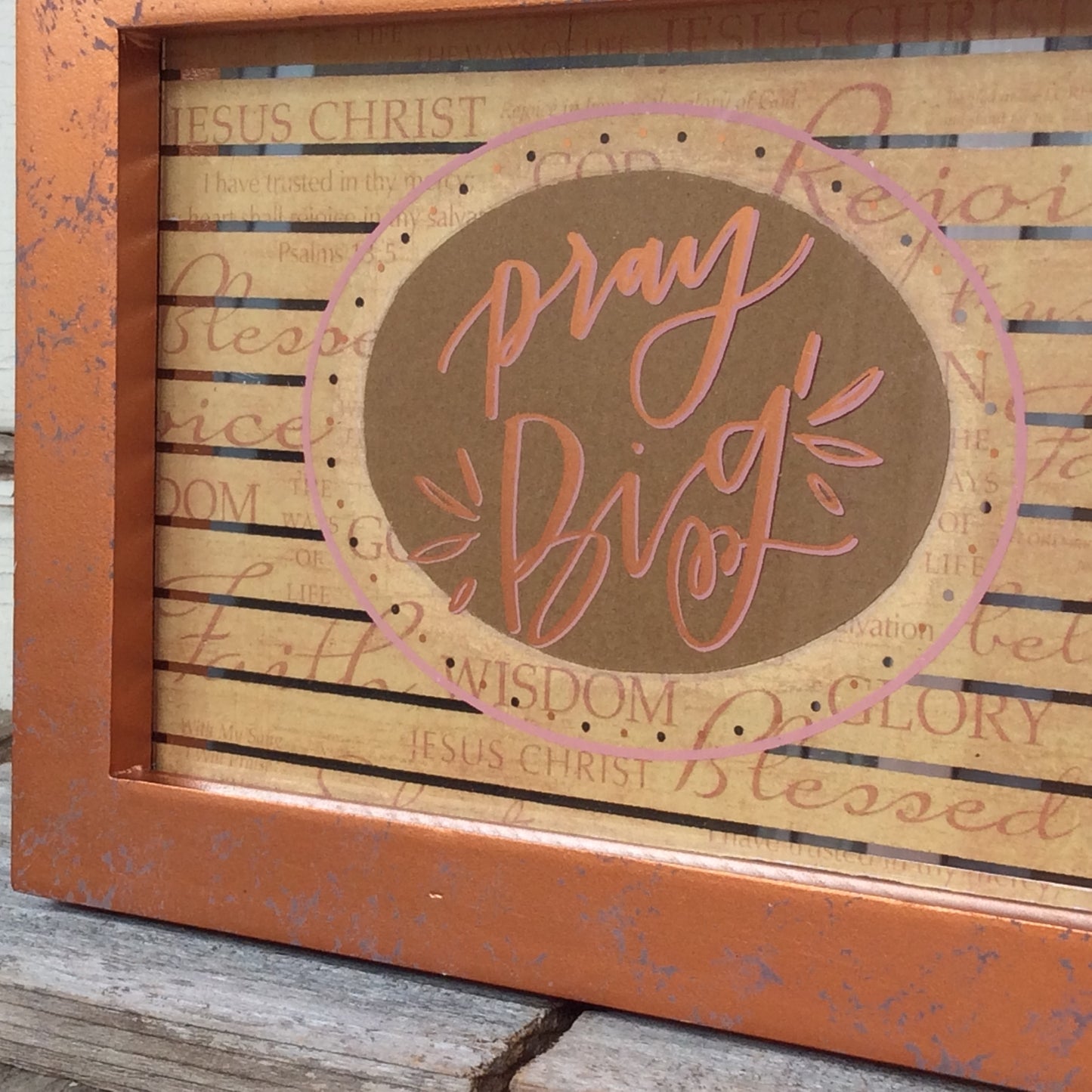 AGD Inspiration Decor - Pray Big Glass Sign Pastor Appreciation Gift