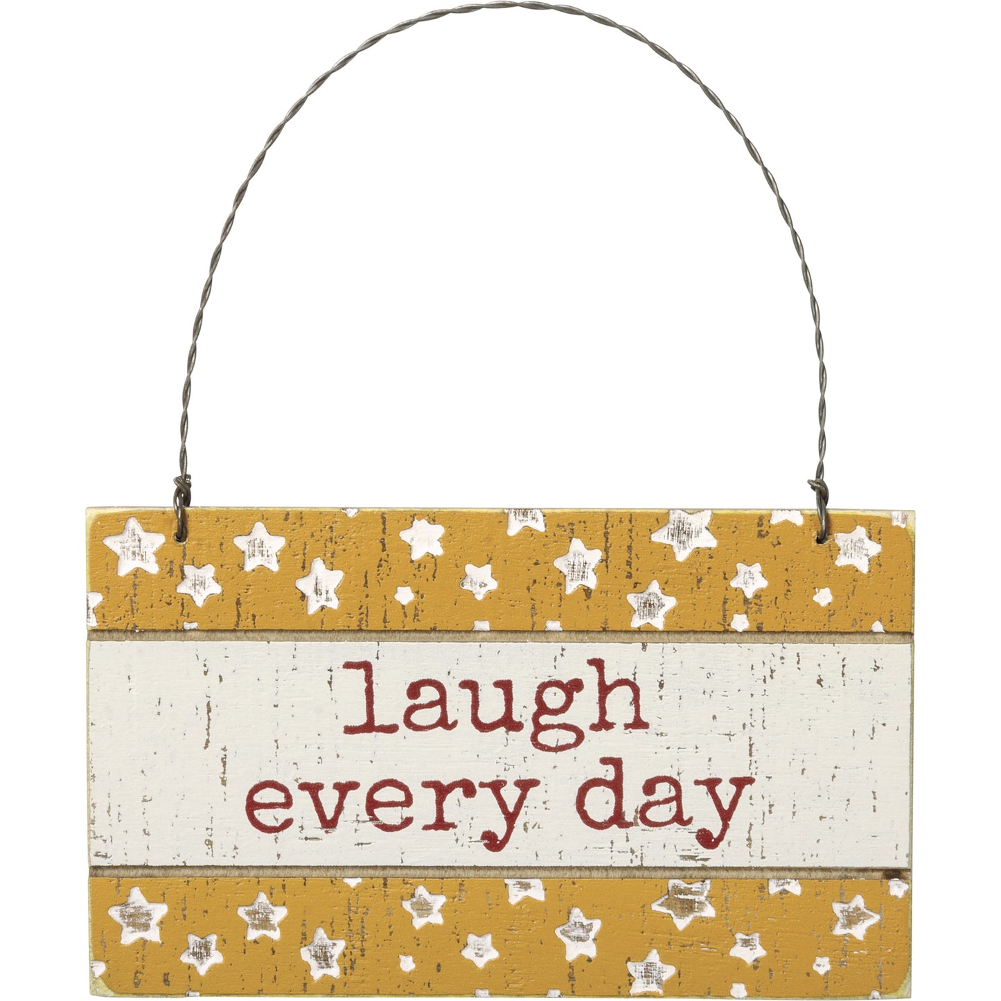 PBK Spring Decor - Prim Laugh Everyday De-bossed Ornament Sign