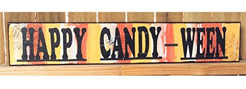 AG Designs Halloween Decor - Long Mantle Sign Happy Candy-Ween #82415