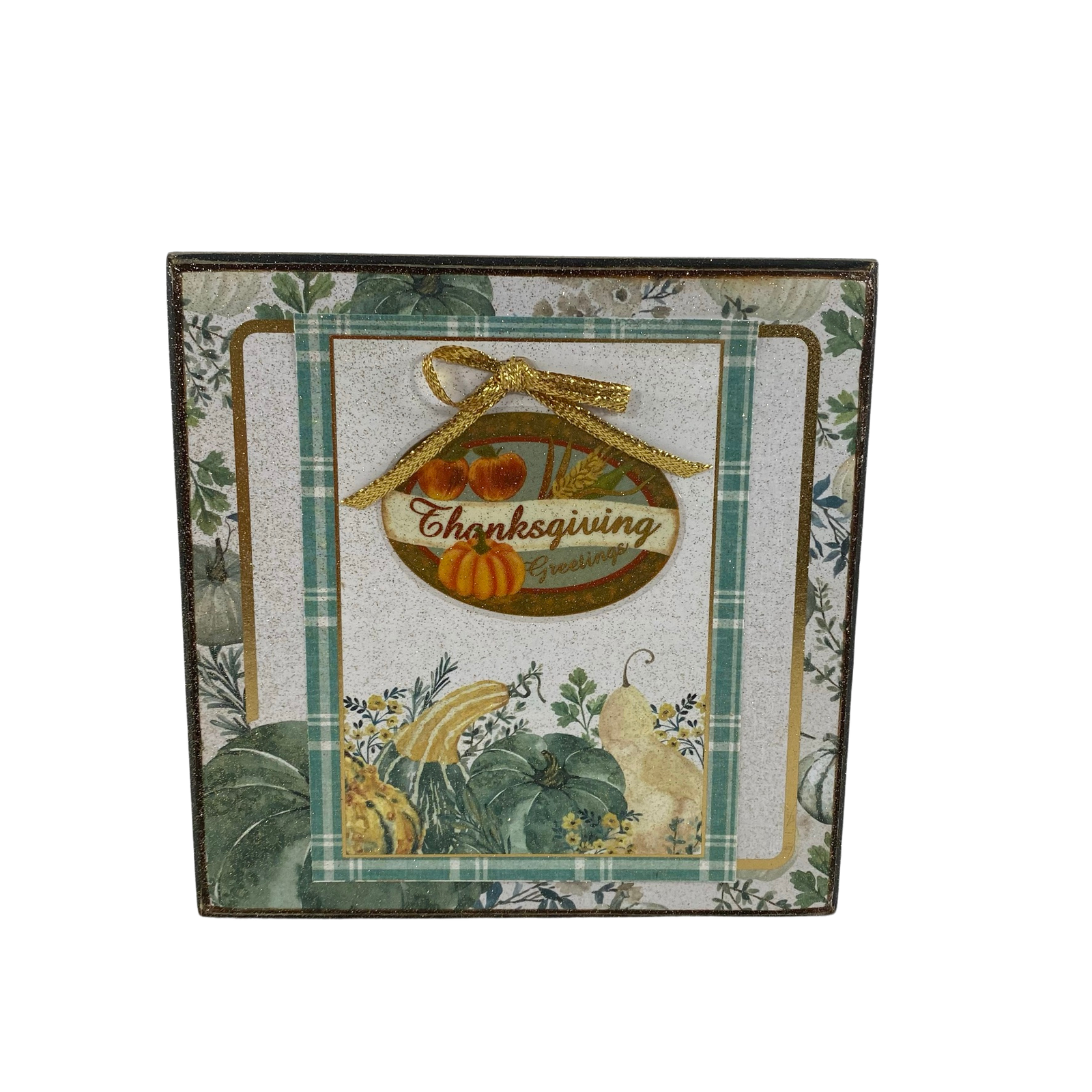 AGD Fall Decor - Welcome Fall Thanksgiving Reversible Wood Block Sign