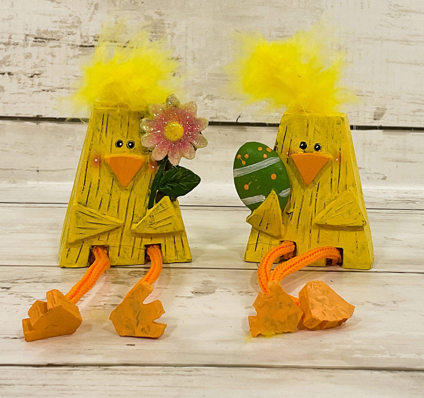 HL Spring Decor - Resin Easter Chick Sitters 2pc Set