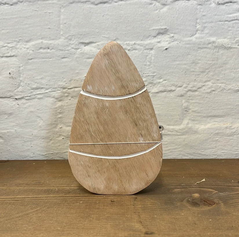 Adams Home Decor -  Candy Corn Chunky Mango Natural Wood Sitter