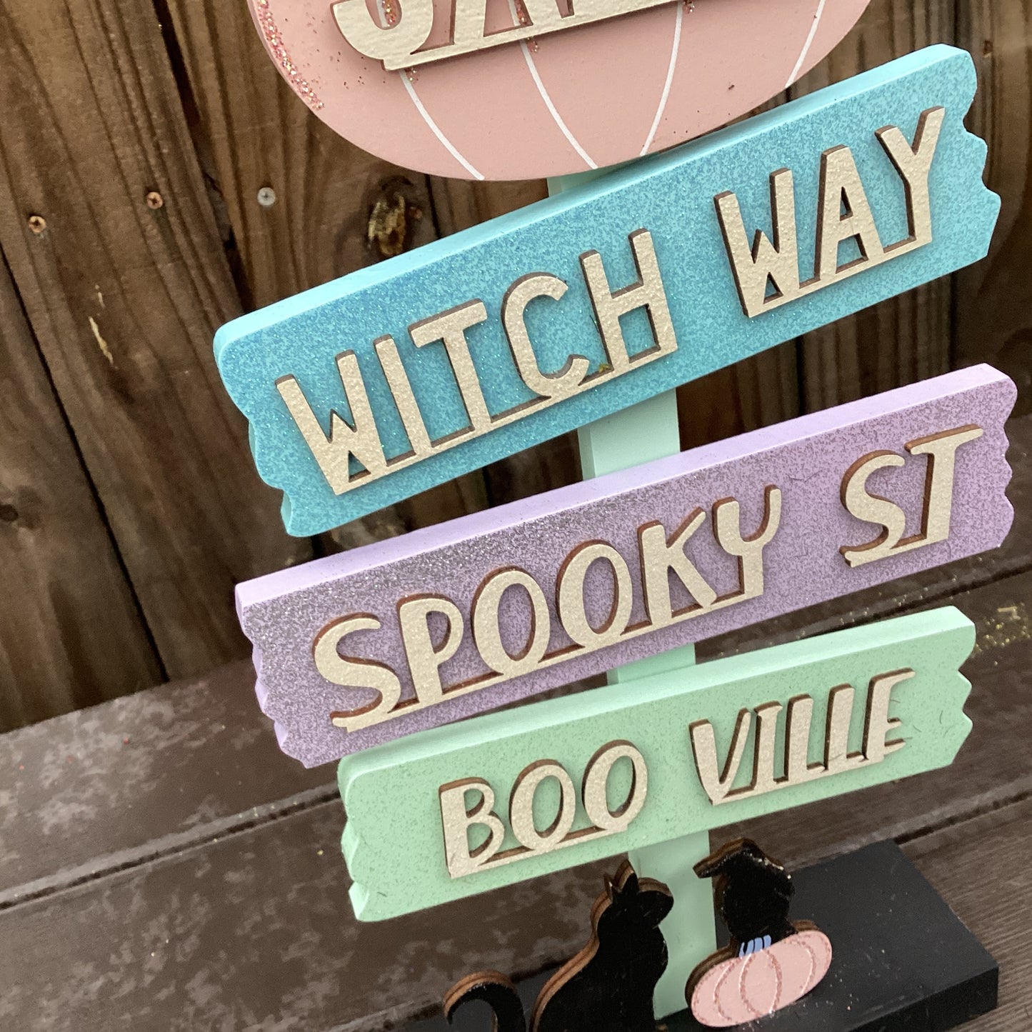 Michaels Halloween Decor - Pastel Salem Witch Way Spooky Directional Sign