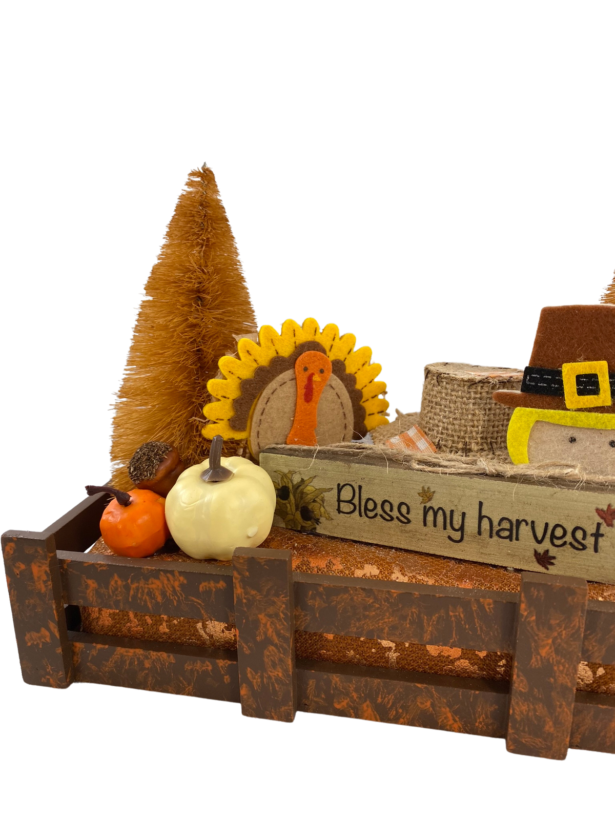 AGD Harvest Friends Wood Crate Tabletop Display