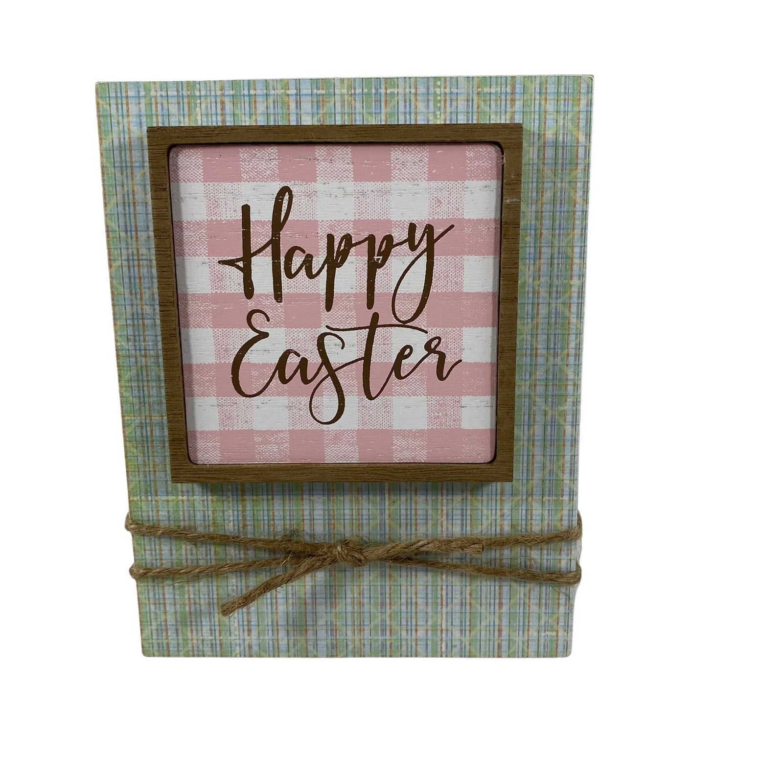 AGD Easter Decor - Hello Spring Happy Easter Reversible Block Sign