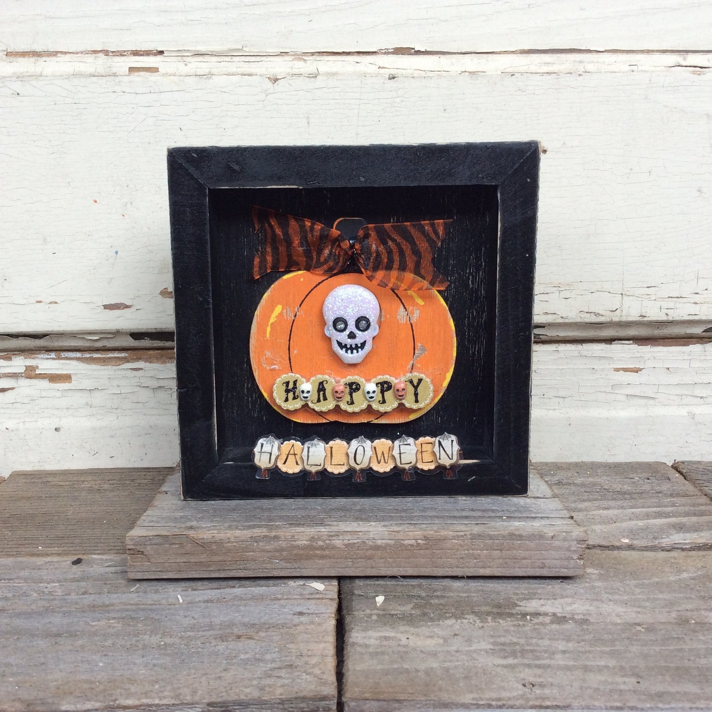 AGD Halloween Decor - 3-D Sugar Skull Box Sign