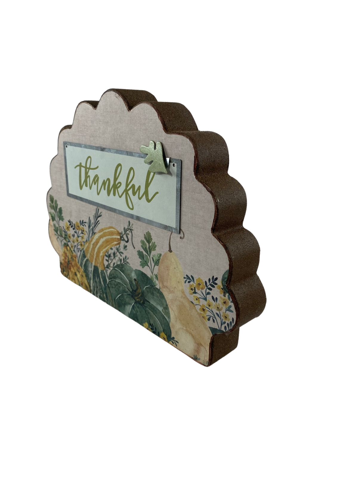 AGD Fall Decor - Reversible Blessings Chunky Wood Turkey Sign