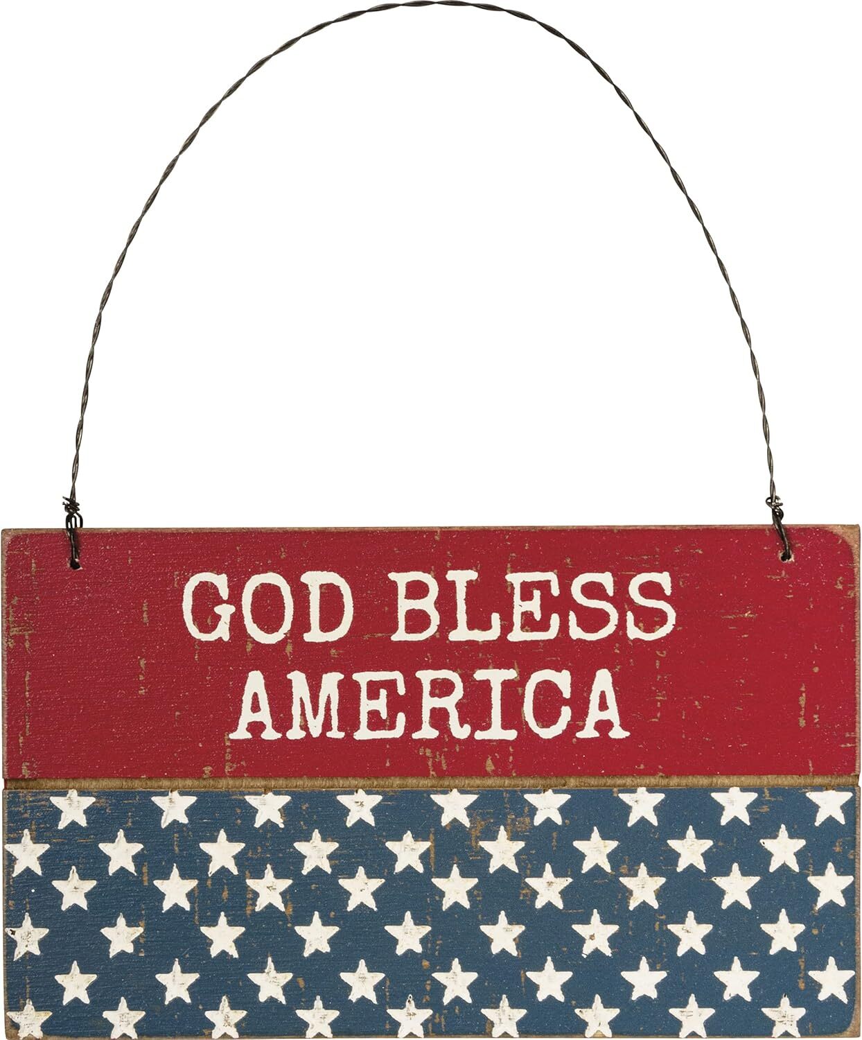 PBK Patriotic Decor - God Bless America Small Ornament Sign