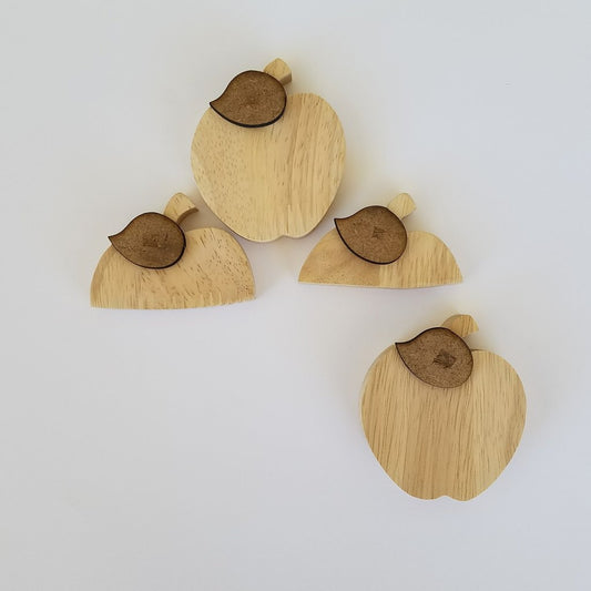 Fall Craft Decor - DIY Unfinish Wood Apples 4pc Set