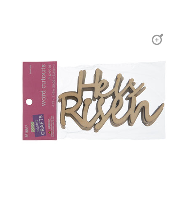HL Easter Craft Supply - He is Risen Cutouts Words 4pc Set