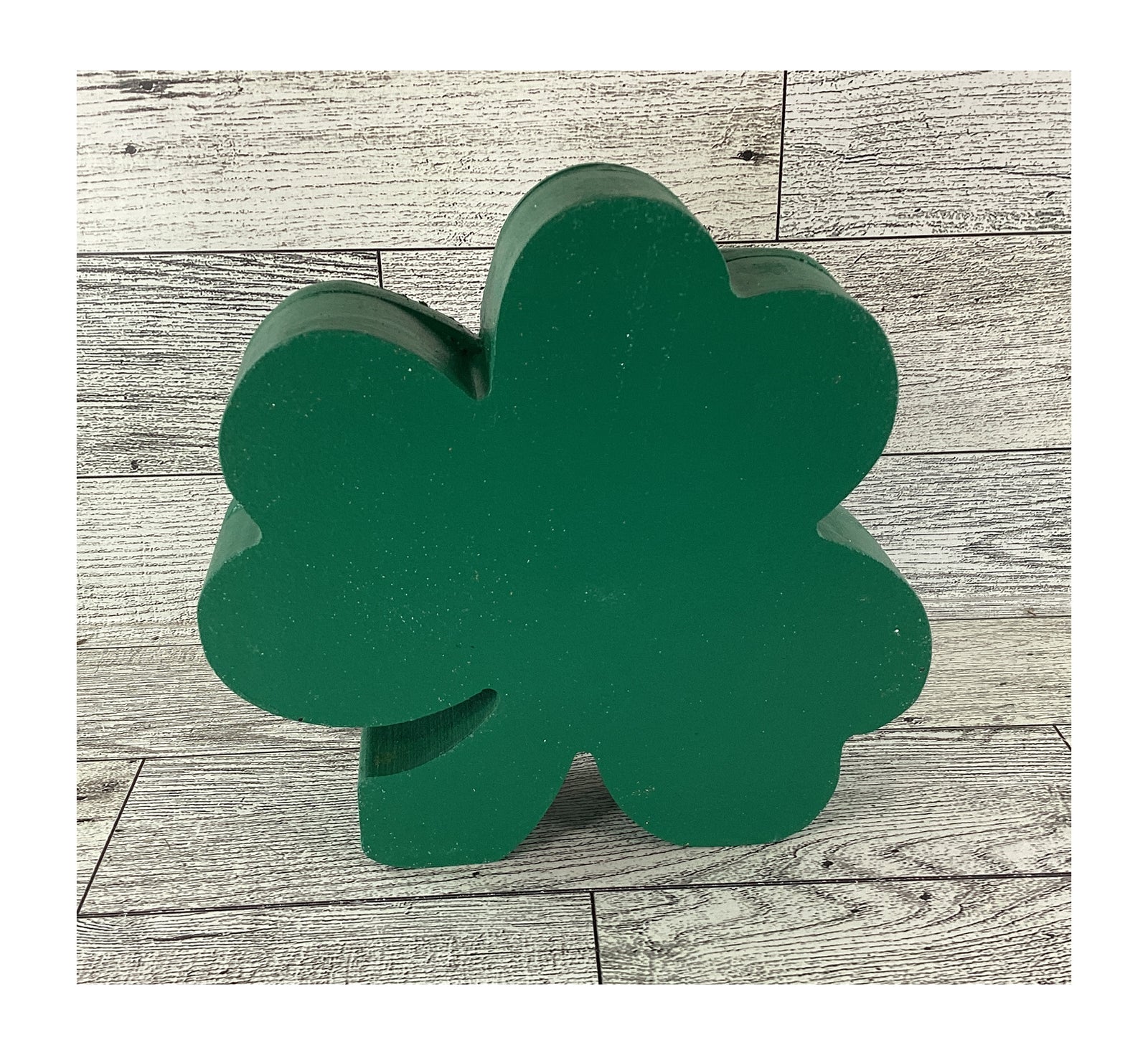 AGD Saint Patrick Decor - Irish Shamrock Chunky Wood Shaker Sitter