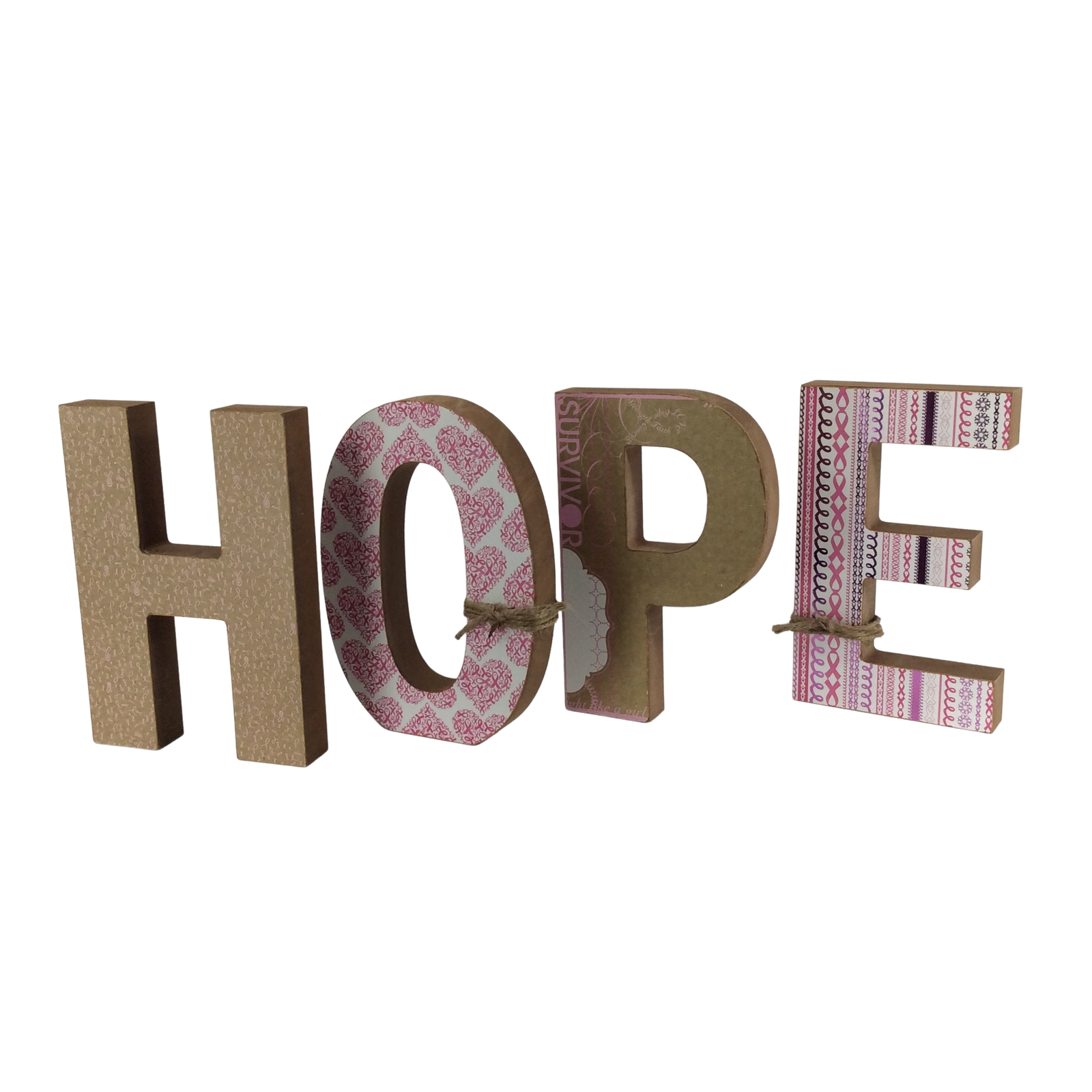 AGD Home Decor - Cancer Support Chunky HOPE Letters Display