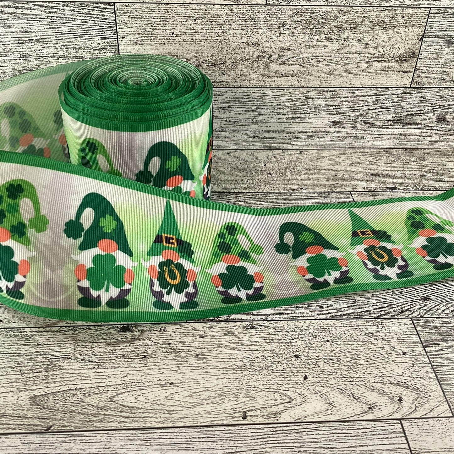 Craft Supply - St Patrick Gnome Tophat 3 Inch Ribbon 5 yards