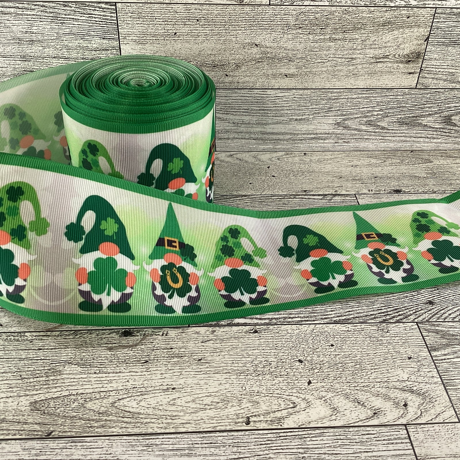 Craft Supply - St Patrick Gnome Tophat 3 Inch Ribbon 5 yards