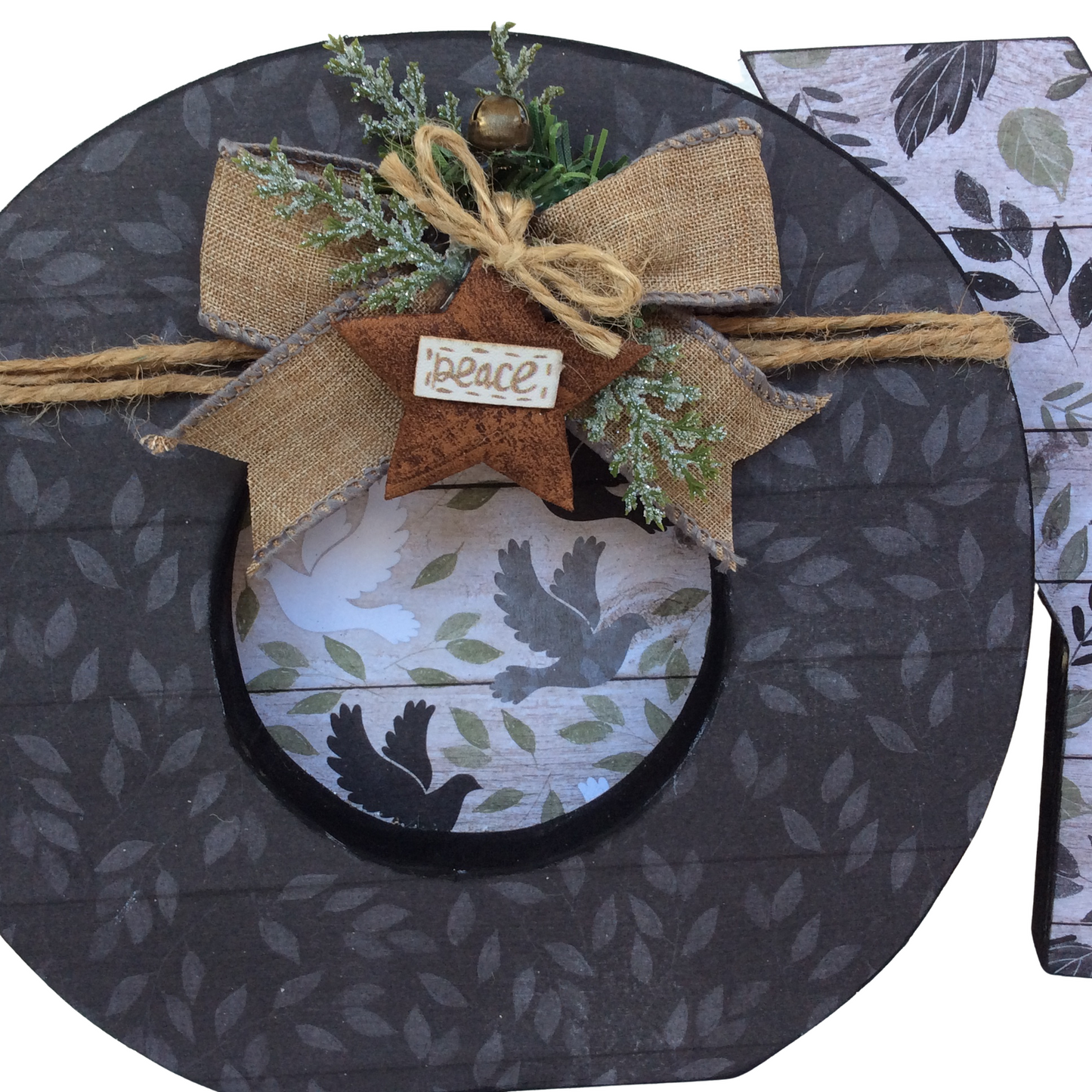 AGD Christmas Decor - Woodland Chunky Joy Letters Tabletop Sign