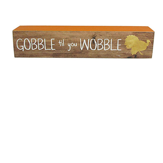 Darice Fall Decor - Thanksgiving Tabletop Mantle Signs (Gobble Wobble)