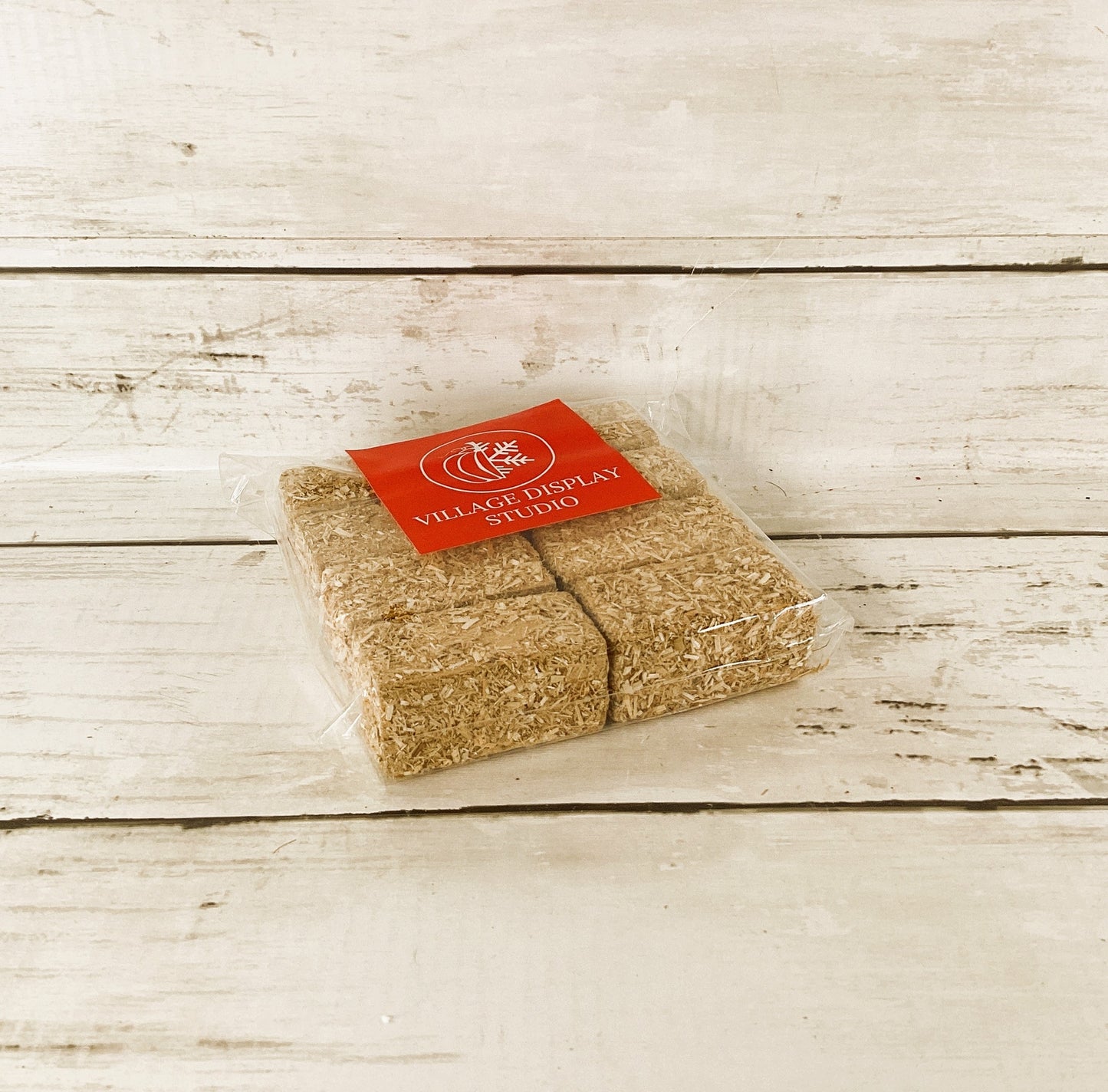 VDS Fall Supply - Miniature Fairy Garden Straw Bale of Hay 8pc Set