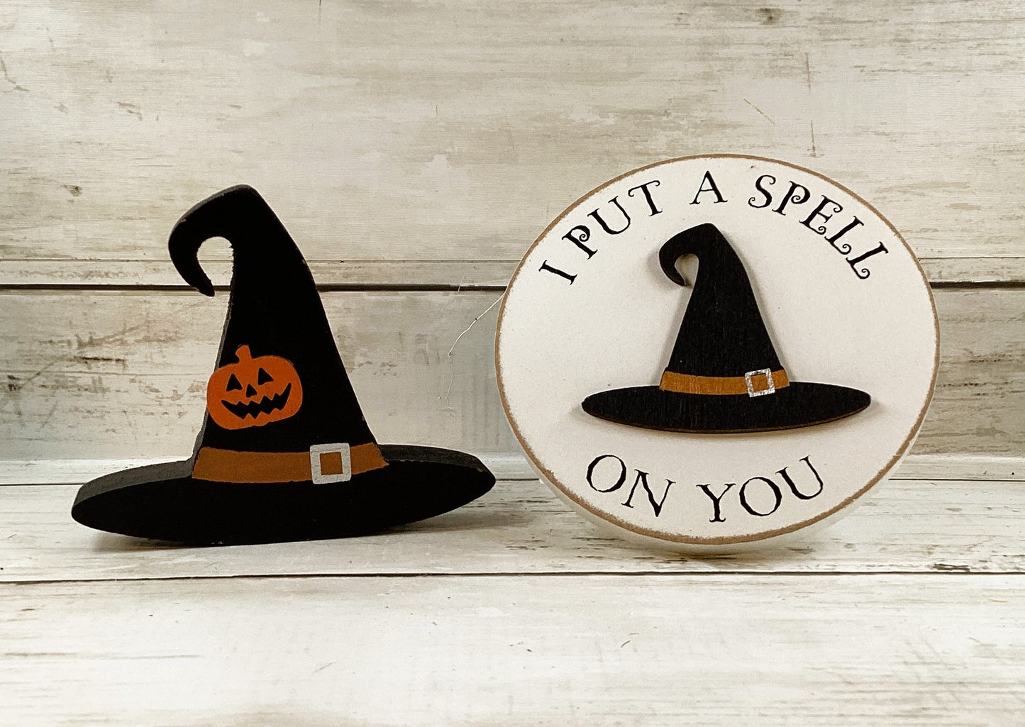 CWI Halloween Decor - Witch Hat Theme Tier Tray 2pc Set