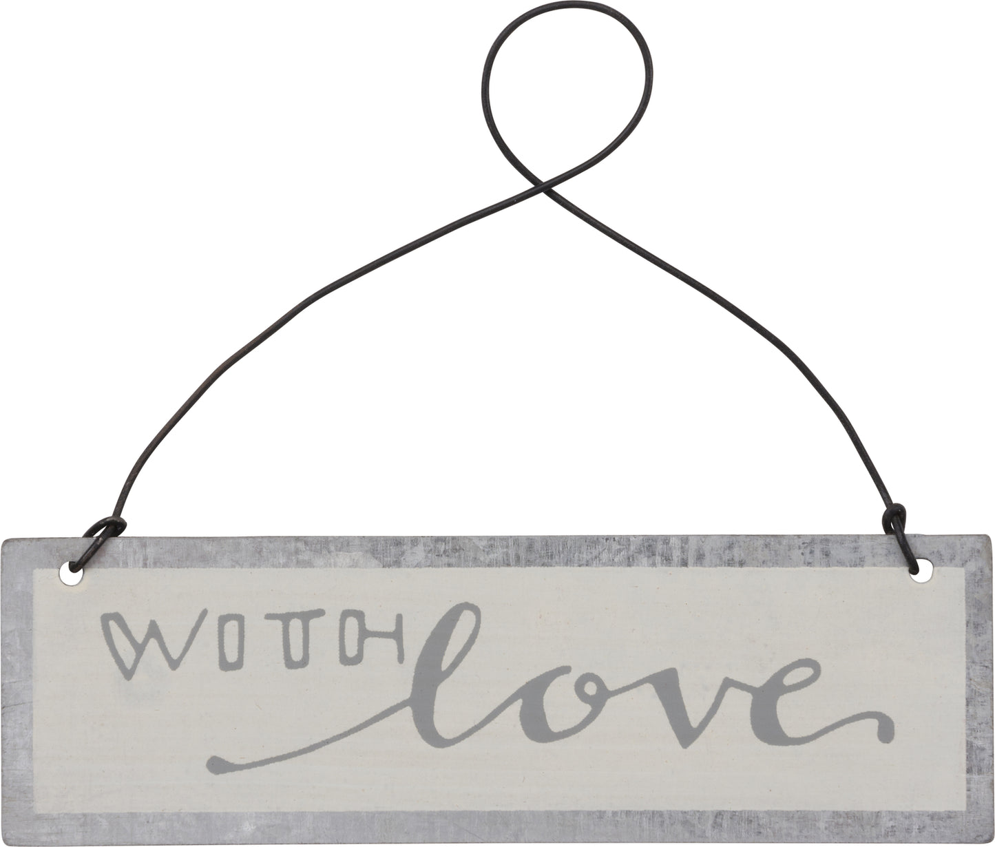 PBK Valentine Wedding Decor - With Love Small Tin Sign Ornament