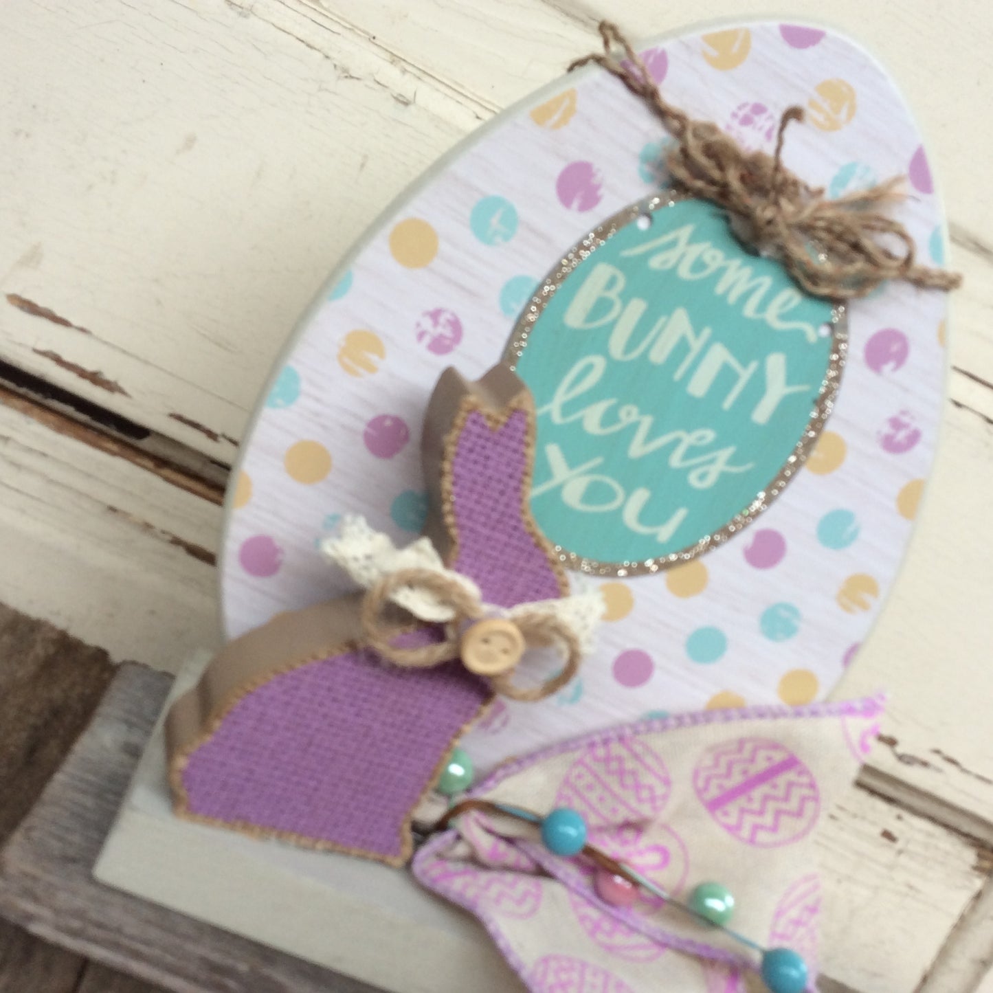 AGD Easter Decor - Some Bunny Loves You Bunny Display