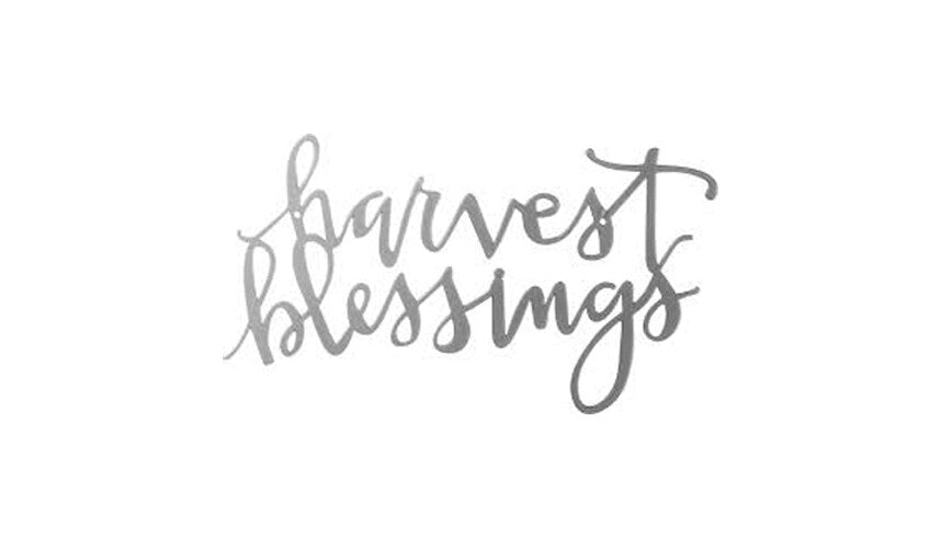 PBK Fall Decor - Harvest Blessings Brush Metal Die Cut Sign