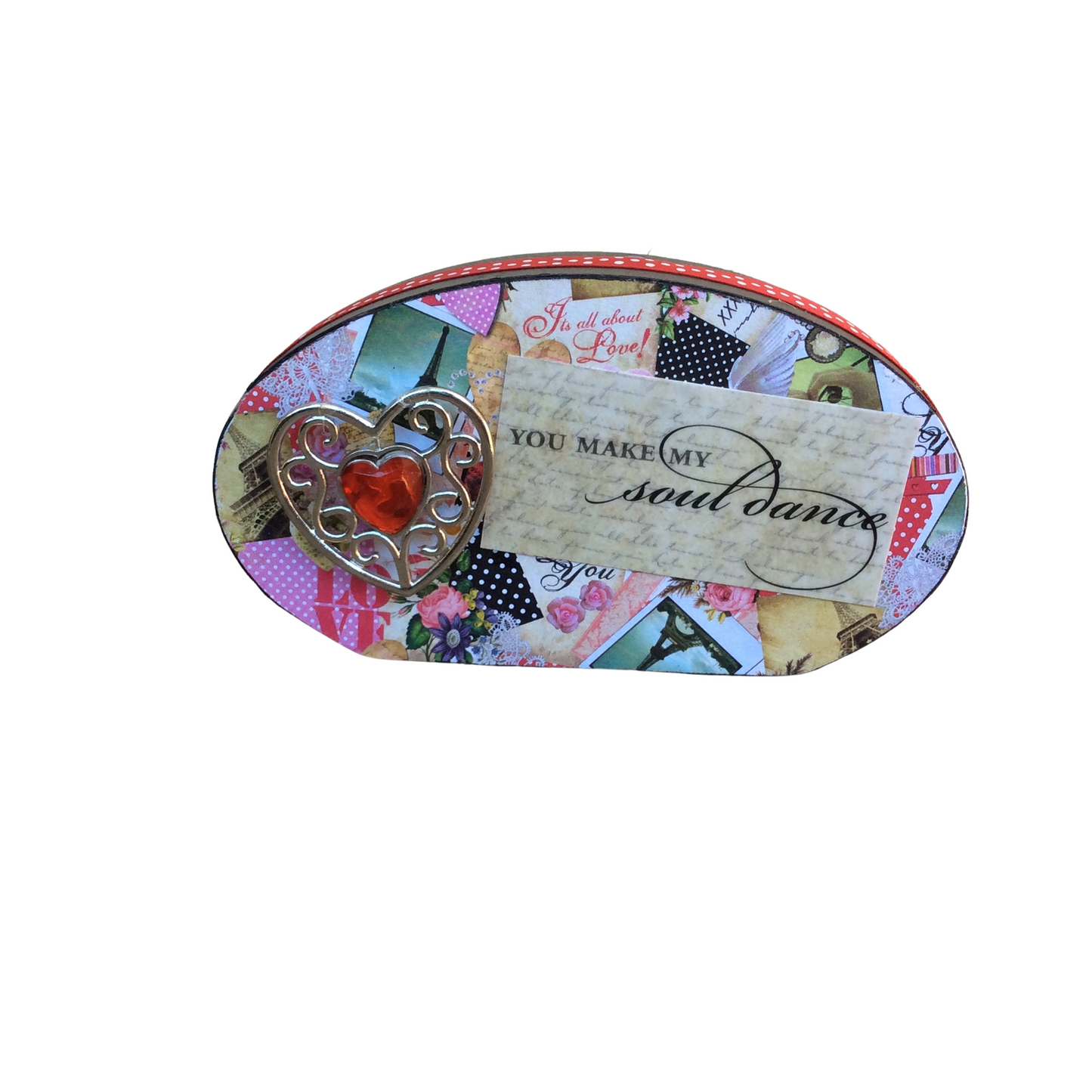 AGD Valentines Decor - You Make My Soul Dance Chunky Oval Sitter Decor