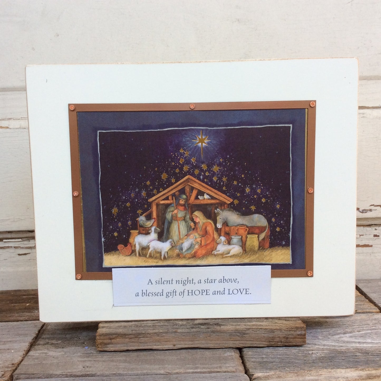 AGD Christmas Decor - A Silent Night Hope and Love Manger