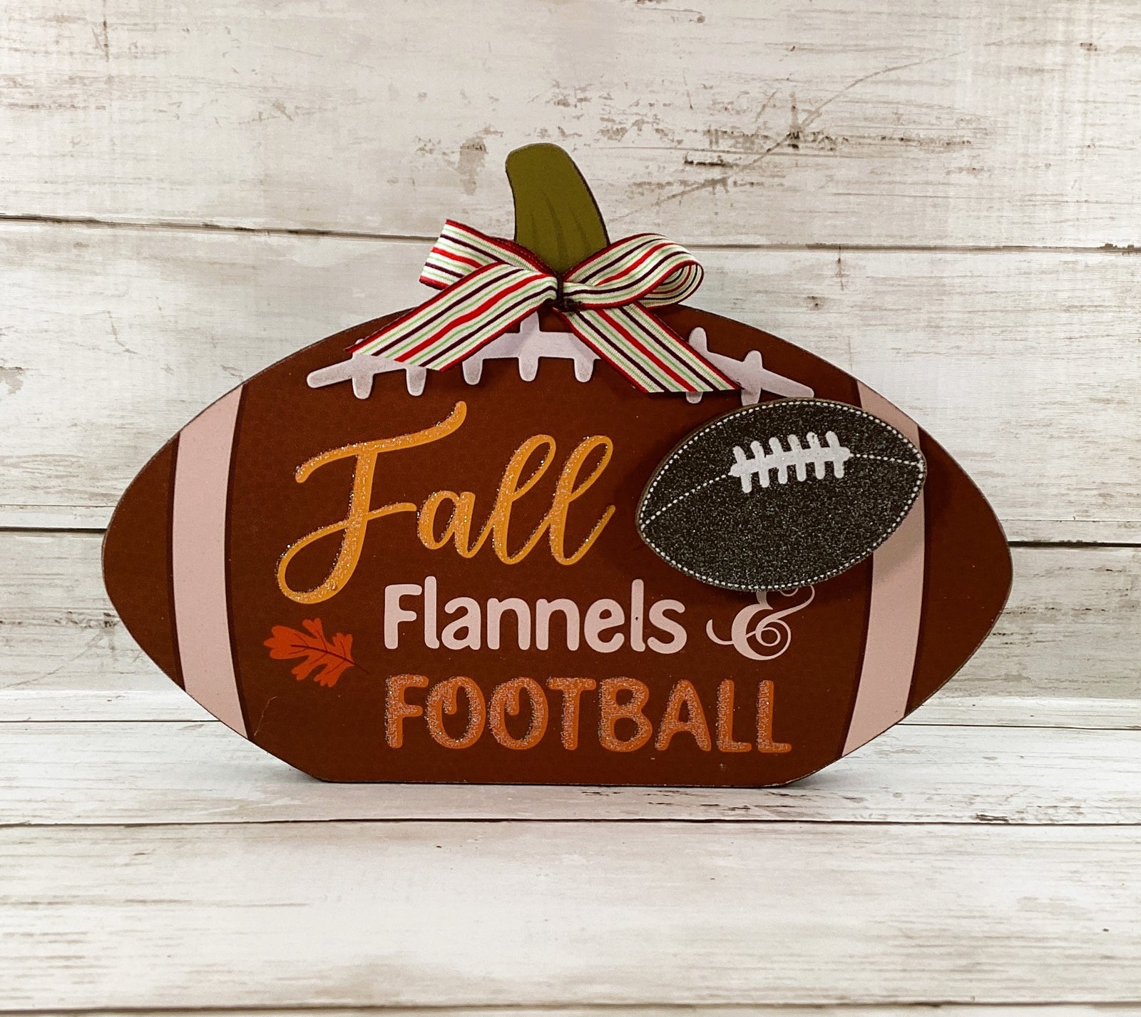 AGD Fall Decor - Flannels Football Acorn Wood Sitters 3pc Set
