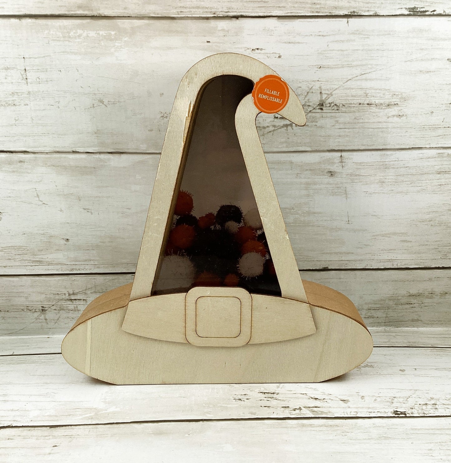 Michael's Halloween Craft Supply - Wood DIY Witch Hat Fill-able Shadow Box