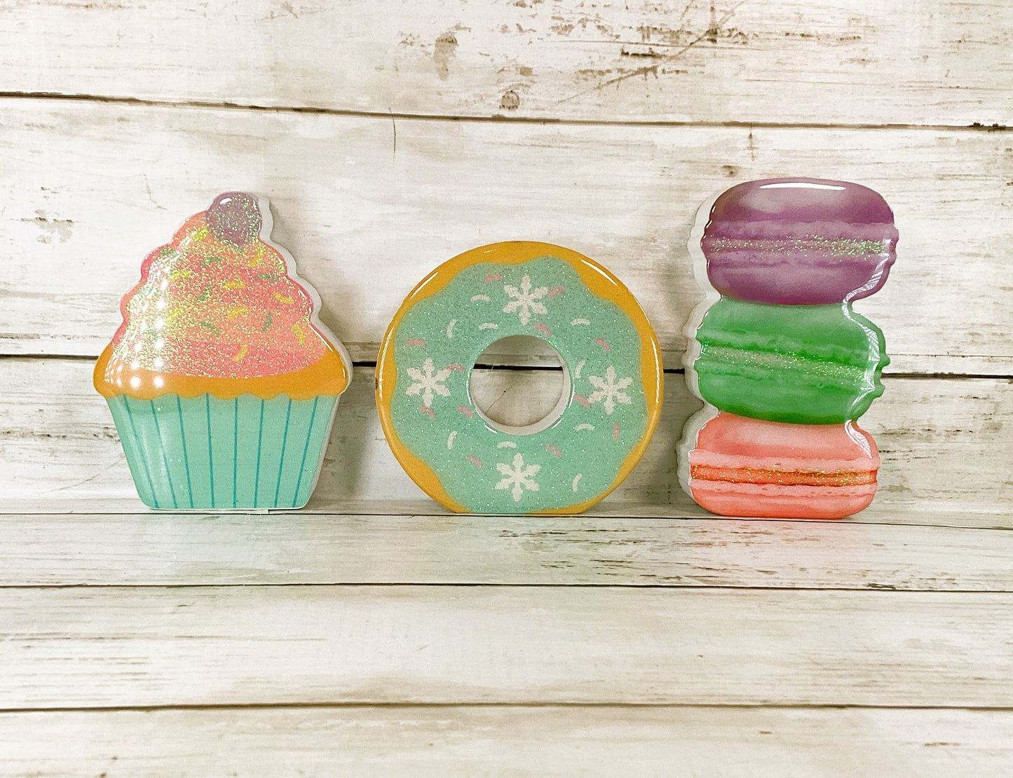 HL Christmas Decor - Pastel Wood Acrylic Sweet Pink Faux Food