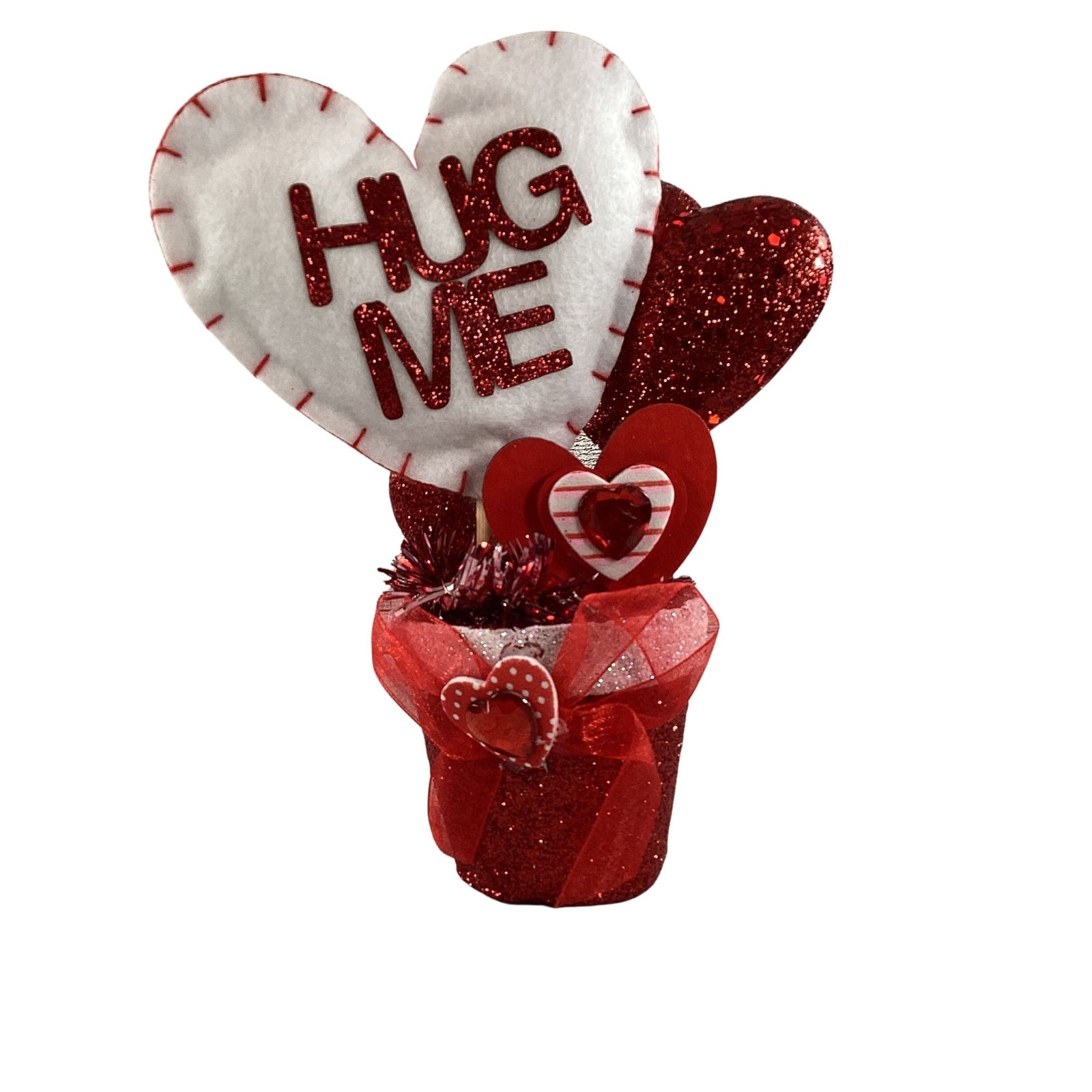 AGD Valentines Decor -  Small Potted Hug Me Tabletop Display