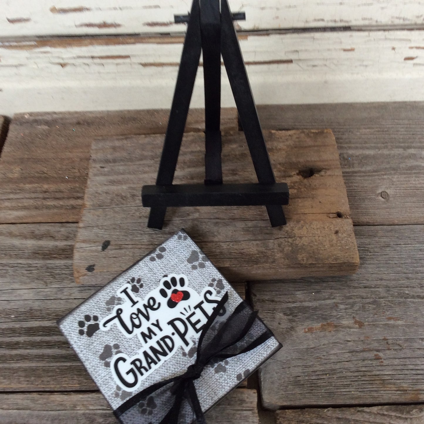 AGD Pet Gift - I Love My Grand Pets Easel Display