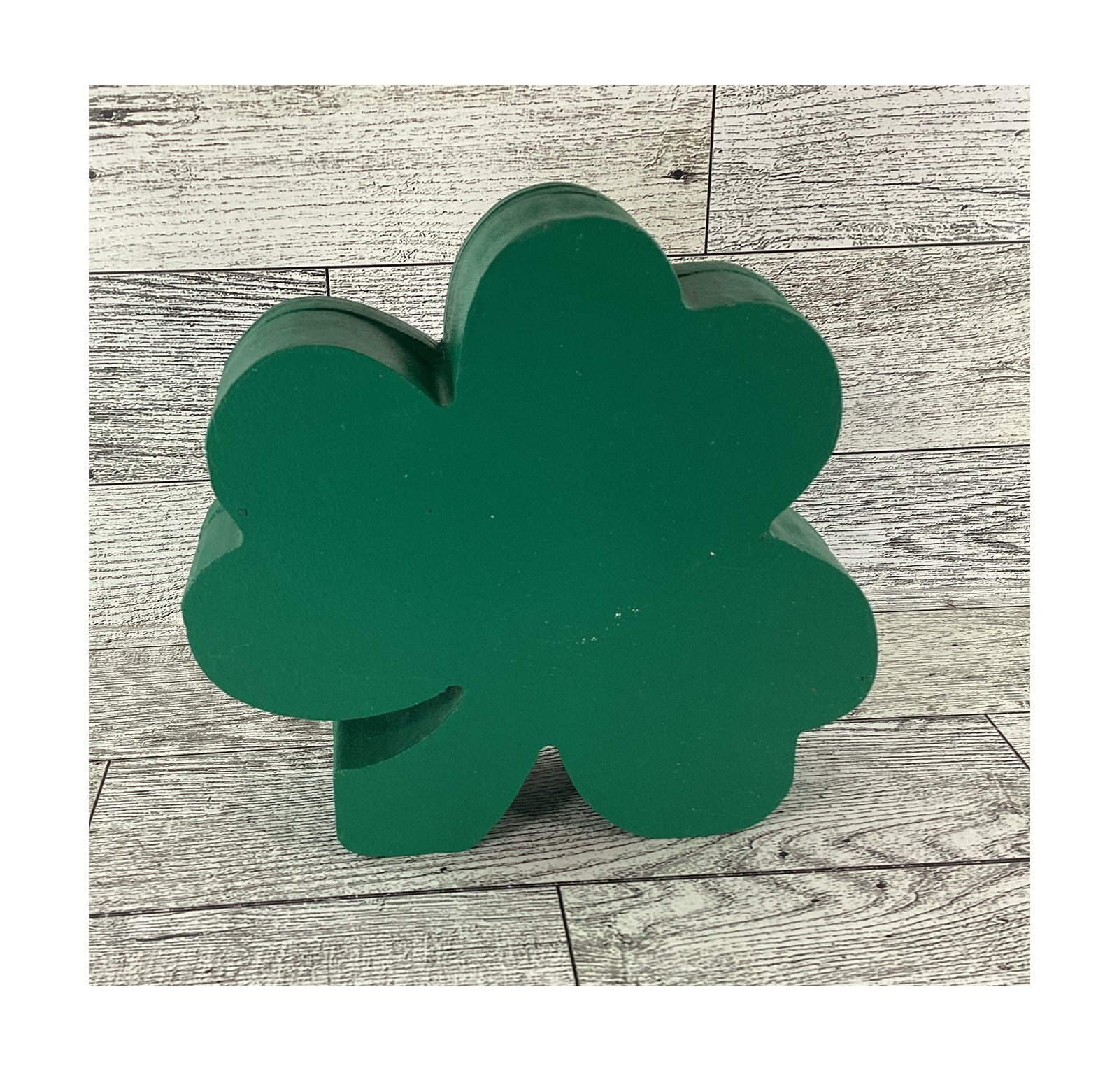 AGD Saint Patrick Decor - Irish Shamrock Chunky Wood Shaker Sitter